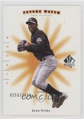 2001 SP Authentic - [Base] #94 - Future Watch - Juan Uribe /1250