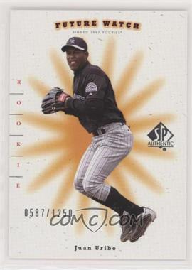 2001 SP Authentic - [Base] #94 - Future Watch - Juan Uribe /1250