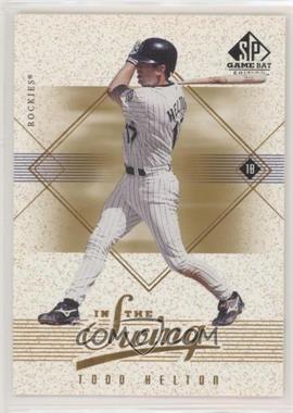 2001 SP Game Bat Edition - In the Swing #IS10 - Todd Helton