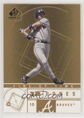 2001 SP Game Bat Edition - Line-Up Time #LT4 - Chipper Jones