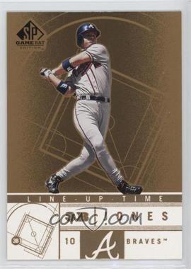 2001 SP Game Bat Edition - Line-Up Time #LT4 - Chipper Jones