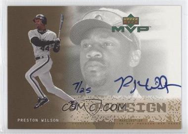 2001 SP Game Bat Edition - Piece of the Game - Gold #PW - Preston Wilson /25