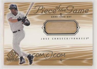 2001 SP Game Bat Edition - Piece of the Game #JC - Jose Canseco