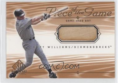 2001 SP Game Bat Edition - Piece of the Game #MW - Matt Williams