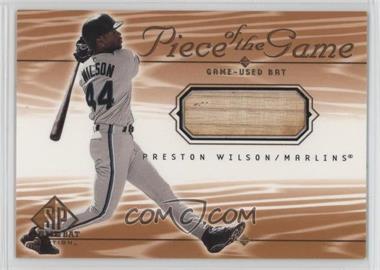 2001 SP Game Bat Edition - Piece of the Game #PW - Preston Wilson