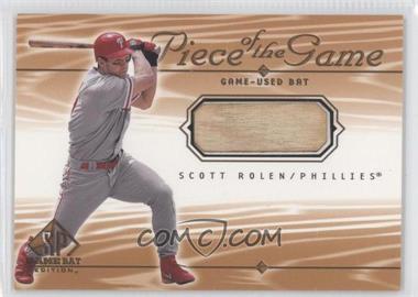 2001 SP Game Bat Edition - Piece of the Game #SR - Scott Rolen