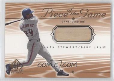 2001 SP Game Bat Edition - Piece of the Game #SS.2 - Shannon Stewart