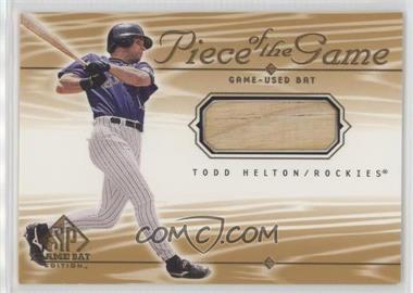 2001 SP Game Bat Edition - Piece of the Game #TH - Todd Helton