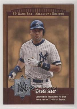 2001 SP Game Bat Edition Milestone - [Base] #42 - Derek Jeter [EX to NM]