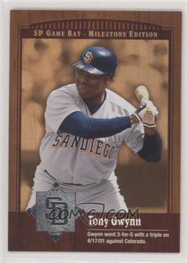 2001 SP Game Bat Edition Milestone - [Base] #77 - Tony Gwynn