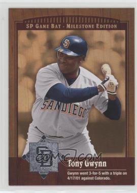 2001 SP Game Bat Edition Milestone - [Base] #77 - Tony Gwynn