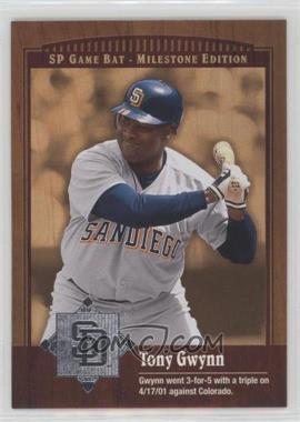 2001 SP Game Bat Edition Milestone - [Base] #77 - Tony Gwynn