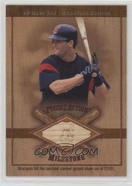 2001 SP Game Bat Edition Milestone - Piece of the Action Milestone #M-RB - Russell Branyan [Noted]