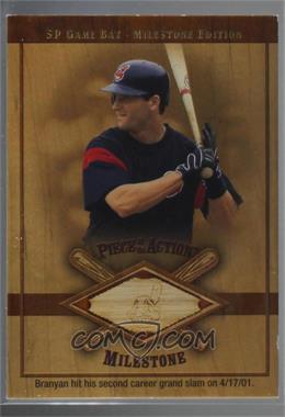 2001 SP Game Bat Edition Milestone - Piece of the Action Milestone #M-RB - Russell Branyan [Noted]