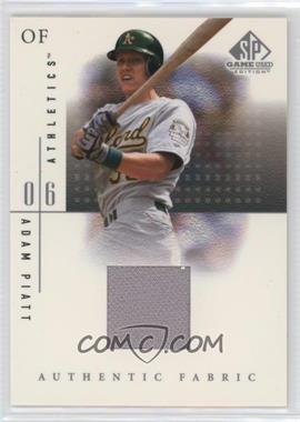 2001 SP Game Used Edition - Authentic Fabric #AP - Adam Piatt