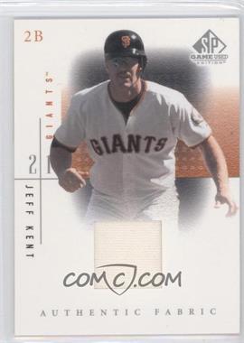 2001 SP Game Used Edition - Authentic Fabric #JK.2 - Jeff Kent