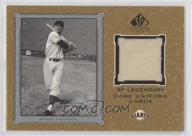 2001 SP Legendary Cuts - Legendary Game Uniform #J-BT - Bobby Thompson