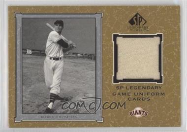 2001 SP Legendary Cuts - Legendary Game Uniform #J-BT - Bobby Thompson