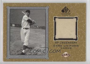 2001 SP Legendary Cuts - Legendary Game Uniform #J-BT - Bobby Thompson