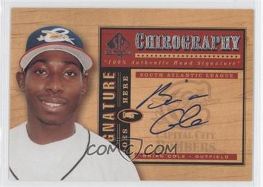2001 SP Top Prospects - Chirography #BC - Brian Cole