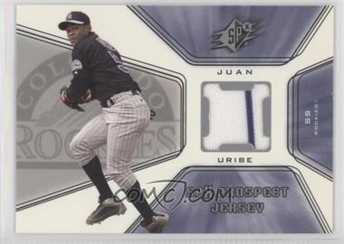 2001 SPx - [Base] #133 - Prospect Jersey - Juan Uribe