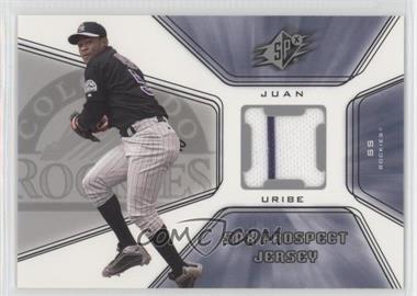 2001 SPx - [Base] #133 - Prospect Jersey - Juan Uribe