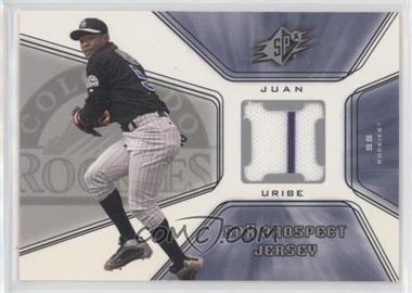 2001 SPx - [Base] #133 - Prospect Jersey - Juan Uribe [EX to NM]