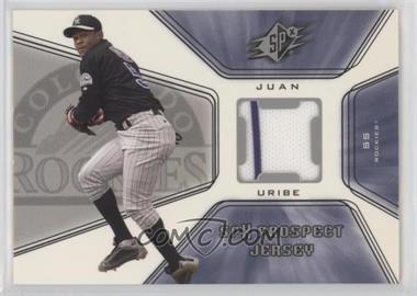 2001 SPx - [Base] #133 - Prospect Jersey - Juan Uribe