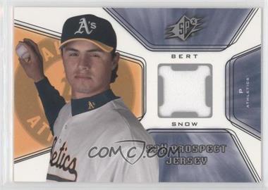 2001 SPx - [Base] #134 - Prospect Jersey - Bert Snow