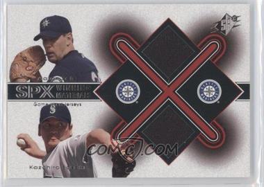 2001 SPx - Winning Materials Jersey Combo #AS-KS - Aaron Sele, Kazuhiro Sasaki