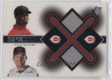 2001 SPx - Winning Materials Jersey Combo #KG-SC - Sean Casey, Ken Griffey Jr.