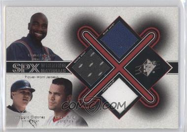 2001 SPx - Winning Materials Triple Jersey Combo #DOP - Carlos Delgado, Magglio Ordonez, Albert Pujols