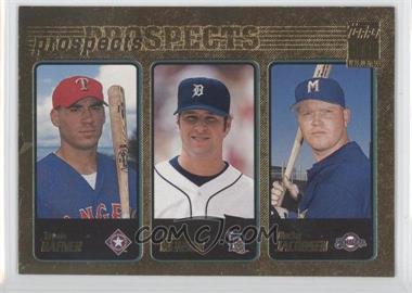 2001 Topps - [Base] - Gold #371 - Prospects - Travis Hafner, Eric Munson, Bucky Jacobsen /2001