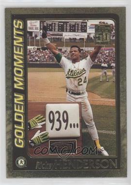 2001 Topps - [Base] - Gold #787 - Golden Moments - Rickey Henderson /2001