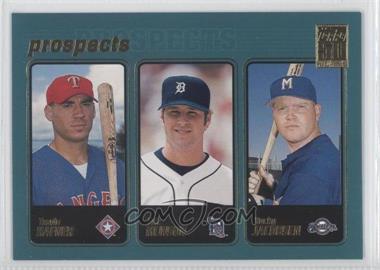 2001 Topps - [Base] #371 - Prospects - Travis Hafner, Eric Munson, Bucky Jacobsen