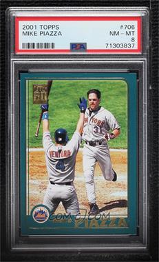 2001 Topps - [Base] #706 - Mike Piazza [PSA 8 NM‑MT]