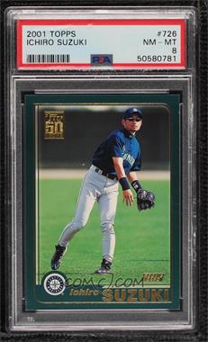 2001 Topps - [Base] #726 - Ichiro Suzuki [PSA 8 NM‑MT]