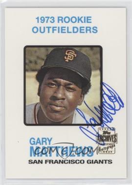 2001 Topps Archives - Autographs #137 TAA - Gary Matthews