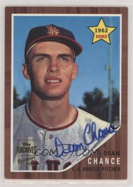 2001 Topps Archives - Autographs #76 TAA - Dean Chance [EX to NM]