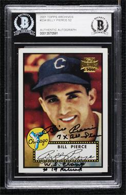 2001 Topps Archives - [Base] #234 - Bill Pierce [BAS BGS Authentic]
