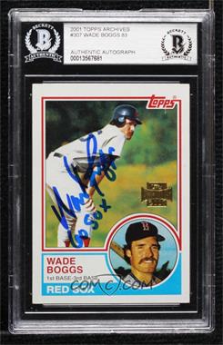 2001 Topps Archives - [Base] #307 - Wade Boggs [BAS BGS Authentic]