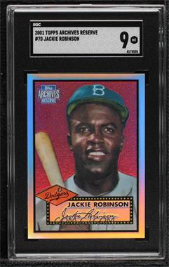 2001 Topps Archives Reserve - [Base] #70 - Jackie Robinson [SGC 9 MINT]