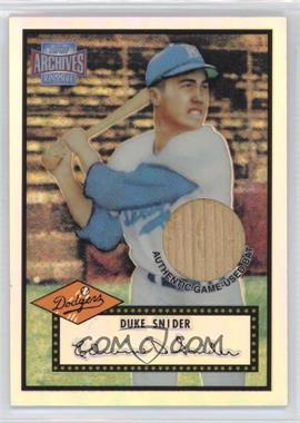 2001 Topps Archives Reserve - Rookie Reprint Relics #ARR46 - Duke Snider