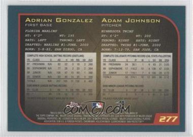 2001 Topps Chrome - [Base] #277 - Adrian Gonzalez, Adam Johnson