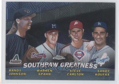 2001 Topps Chrome - Combos #TC17 - Randy Johnson, Warren Spahn, Steve Carlton, Sandy Koufax