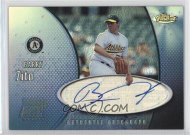 2001 Topps Finest - Authentic Autograph #FA-BZ - Barry Zito