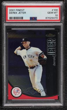 2001 Topps Finest - [Base] #100.1 - Derek Jeter (Serial Number) /1999 [PSA 10 GEM MT]