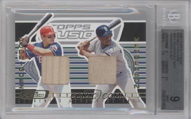 2001 Topps Fusion - Double Feature Relics #DF1 - Ivan Rodriguez, Rickey Henderson [BGS 9 MINT]