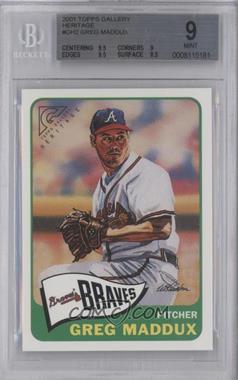 2001 Topps Gallery - Heritage #GH2 - Greg Maddux [BGS 9 MINT]