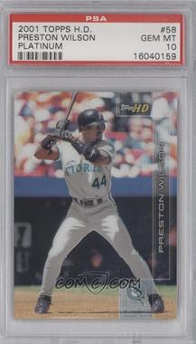 2001 Topps HD - [Base] - Platinum #58 - Preston Wilson /199 [PSA 10 GEM MT]